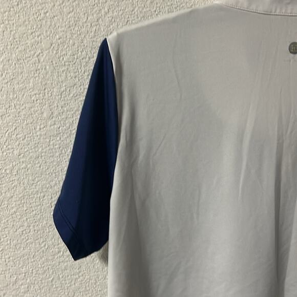 EP Pro NY Short Sleeve Color Block Polo | Womens Golf Top - White/Navy B… - Picture 8 of 16
